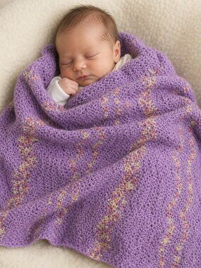 Hand Crafted Crochet Afghan Lapghan Baby Blanket Stroller Wheelchair Shawl